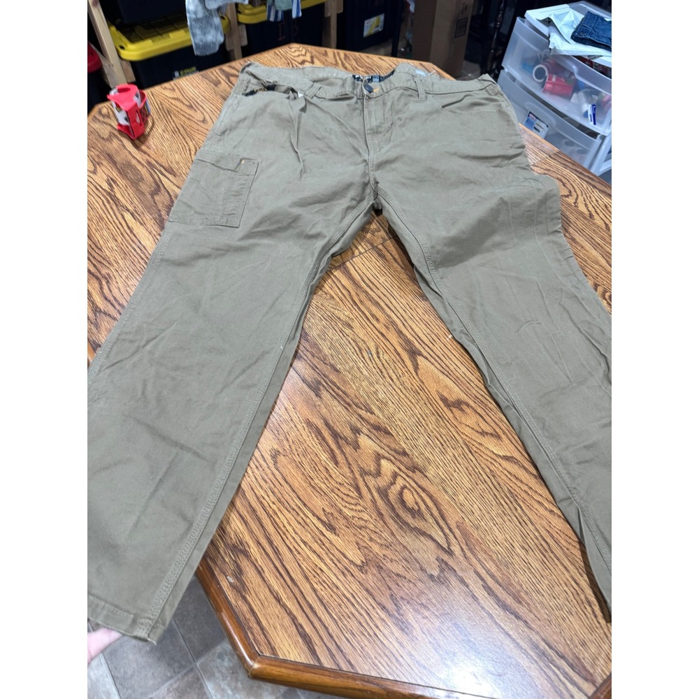 Ariat Rebar M4 Relaxed Straight Work Pants Khaki Tan Canvas Mens 42x30